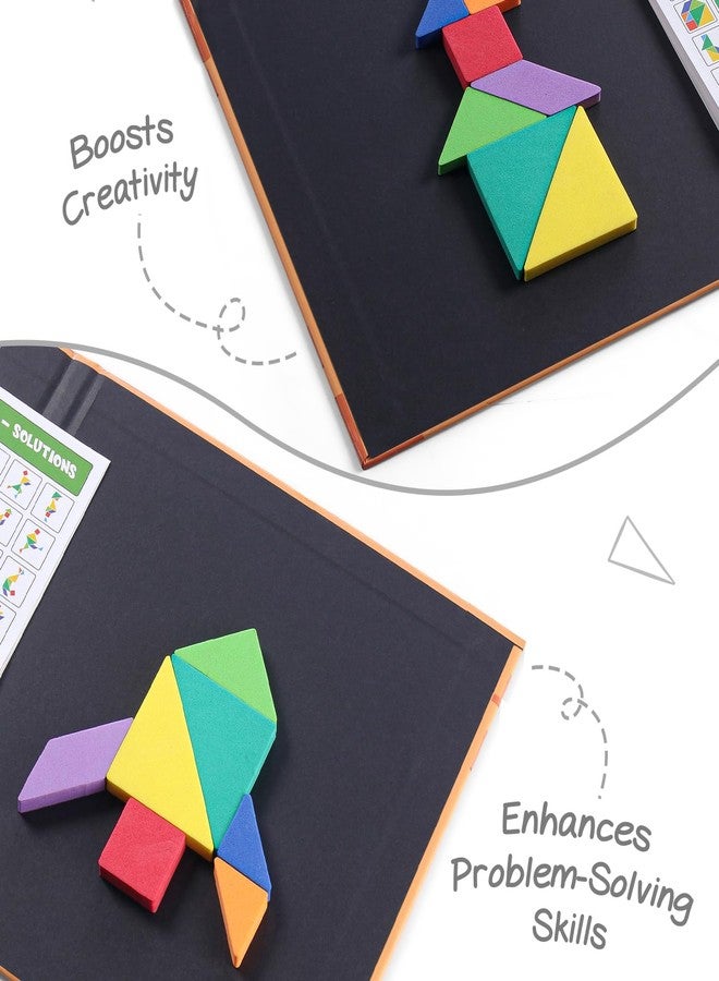 FIRSTCRY INTELLISKILLS لعبة أحجية تانغرام مغناطيسية مميزة من إنتليس سكيلز لتنمية مهارات الدماغ للأطفال، لعبة تعليمية وسفرية مناسبة للبنات والأولاد من عمر 3 سنوات فما فوق، ألعاب لتنمية الذكاء، معتمدة من BIS، هدية عيد ميلاد (قابلة للطي) - Image 3
